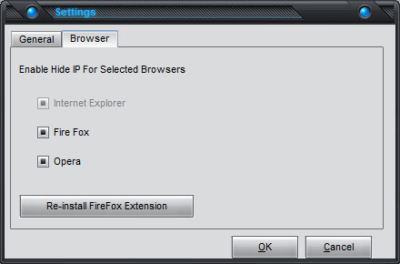 Free Hide IP  :: Advanced Settings - Browser